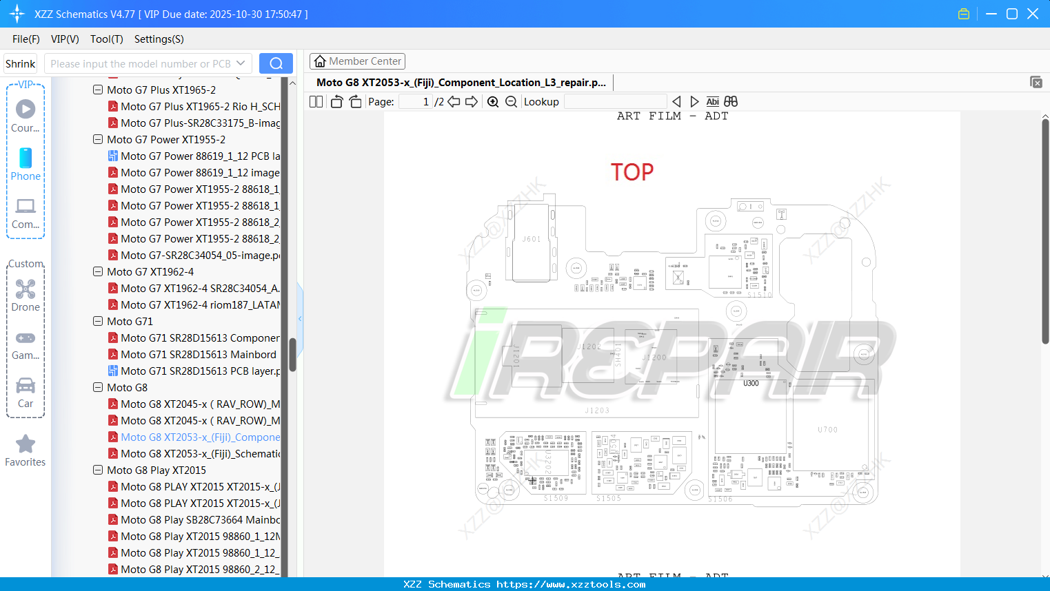 Motorola Moto G8 XT2053-x_(Fiji)_Component_Location_L3_repair